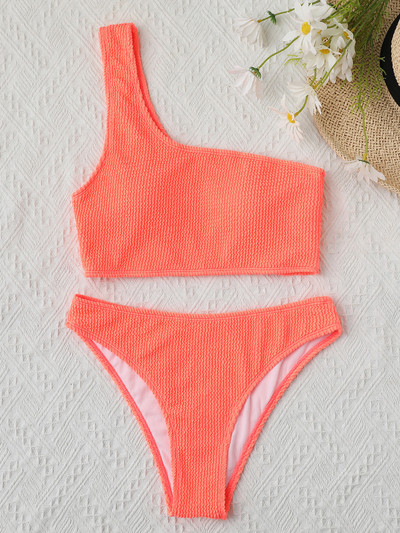 Seksi naborani bikini na jedno rame Ženski kupaći kostim Ženski kupaći kostim Dvodijelni komplet bikinija Kupaći kostim za plivanje V1560