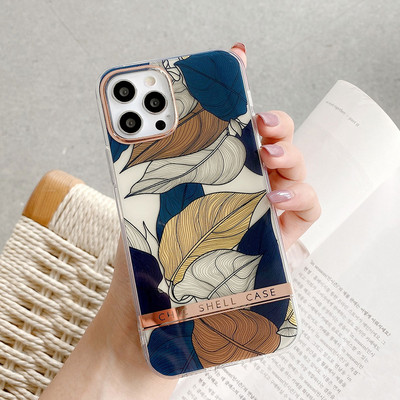 Θήκη Boucho Luxury Soft Silicone For iPhone 13 Pro Max 12 11 Pro Max XS X 7 8 plus SE XR Διάφανη θήκη λουλουδιών