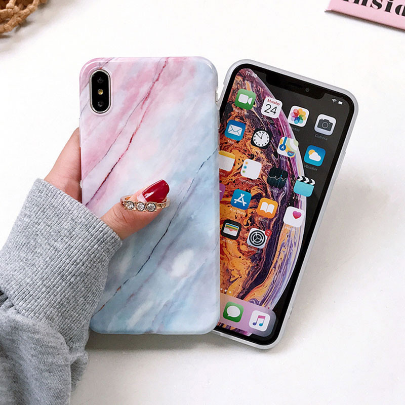 Θήκη τηλεφώνου Boucho Luxury Diamond Ring Stand για iPhone X XS MAX XR Μαρμάρινη θήκη για iPhone 6 6S 7 8 Plus Θήκη με δαχτυλίδι