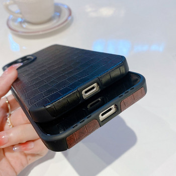Моден калъф за телефон с крокодилска шарка за iPhone 13 12 11 Pro Max XS XR X 7 8 Plus SE Мек силиконов защитен заден капак на обектива