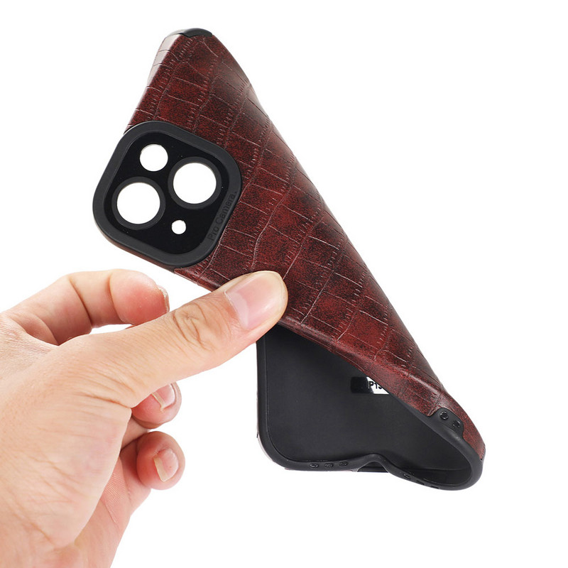 Θήκη τηλεφώνου Fashion Crocodile Pattern για iPhone 13 12 11 Pro Max XS XR X 7 8 Plus SE Προστασία φακού από μαλακή σιλικόνη Πίσω κάλυμμα