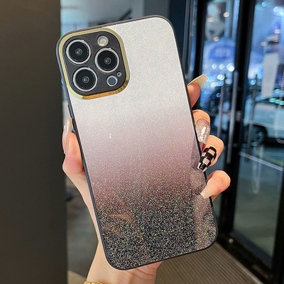 Flash πούδρα μαλακή σιλικόνη Κέλυφος τηλεφώνου Gradient για iphone 13 12 11 Pro Max XS XR X 7 8 Plus SE Μοντέρνο απλό πίσω κάλυμμα