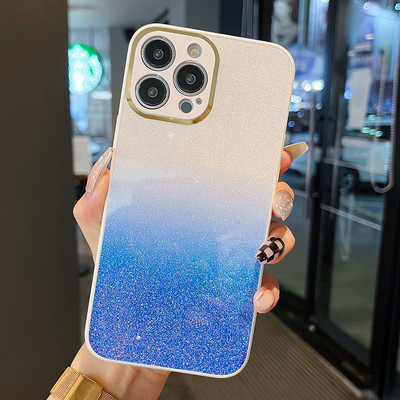 Flash πούδρα μαλακή σιλικόνη Κέλυφος τηλεφώνου Gradient για iphone 13 12 11 Pro Max XS XR X 7 8 Plus SE Μοντέρνο απλό πίσω κάλυμμα