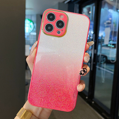 Flash πούδρα μαλακή σιλικόνη Κέλυφος τηλεφώνου Gradient για iphone 13 12 11 Pro Max XS XR X 7 8 Plus SE Μοντέρνο απλό πίσω κάλυμμα