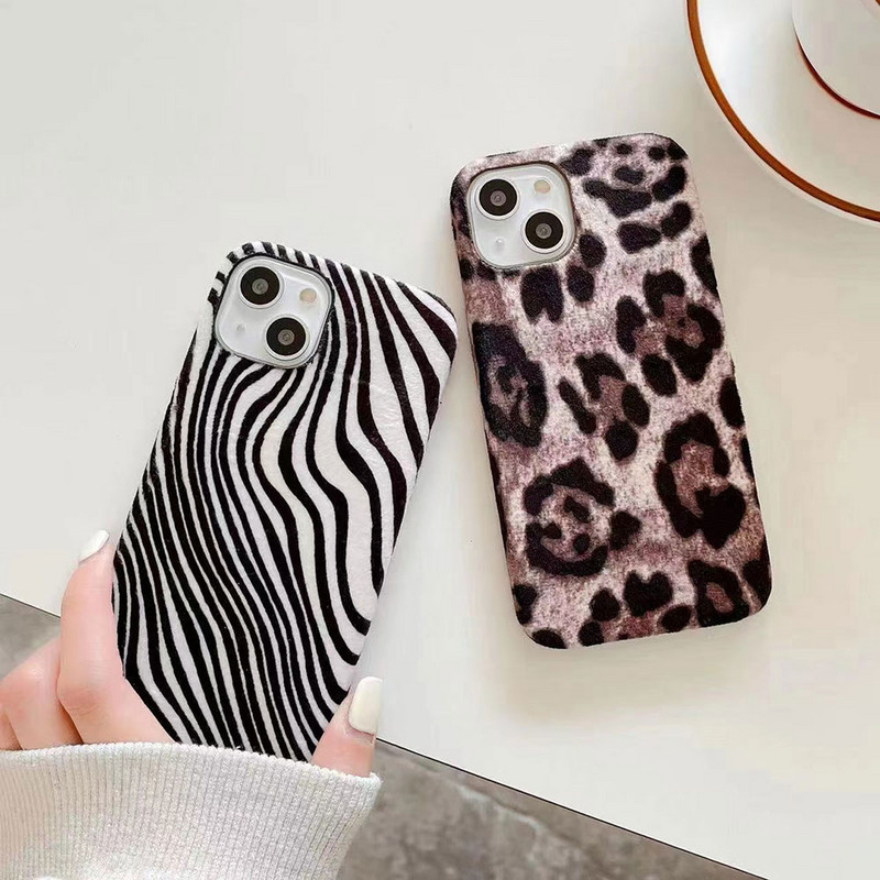 Για iPhone 13 Pro Max 12Pro 11 Pro Max XS Max XR X Fashion Leopard Print Θήκες τηλεφώνου Για iPhone 7 8 plus SE Λούτρινο μαλακό κάλυμμα