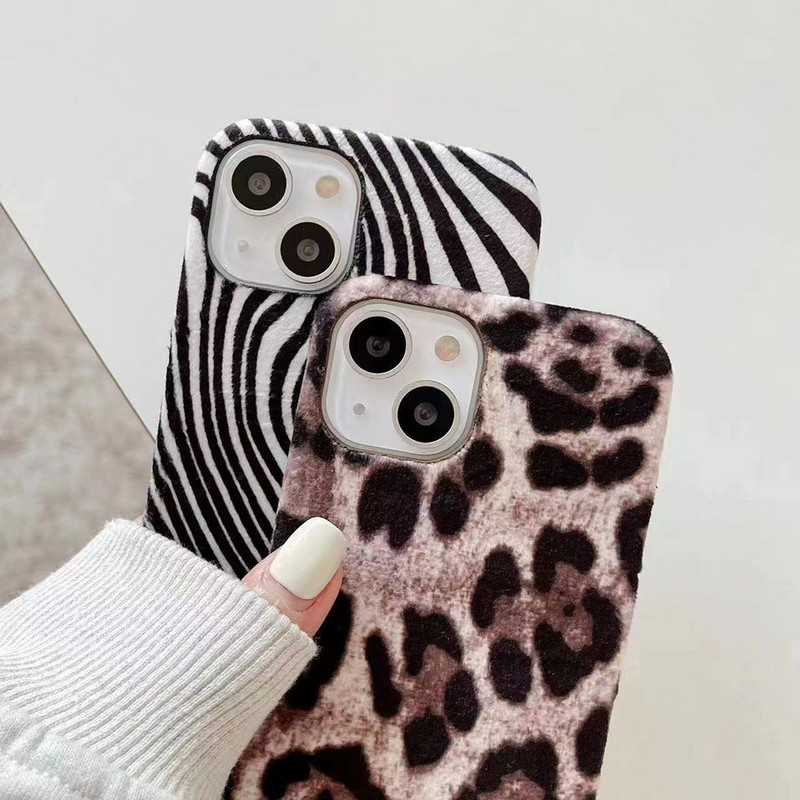Για iPhone 13 Pro Max 12Pro 11 Pro Max XS Max XR X Fashion Leopard Print Θήκες τηλεφώνου Για iPhone 7 8 plus SE Λούτρινο μαλακό κάλυμμα