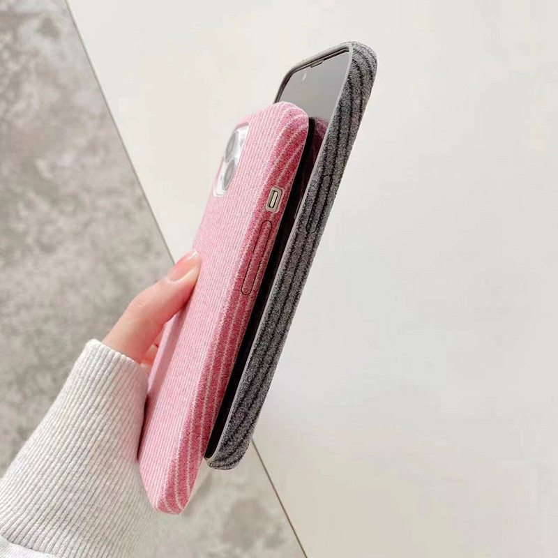 Za iPhone 13 Pro Max 11 12 Pro Max XS Max XR X 12 mini modne prugaste telefonske maske za iPhone 8 7 plus SE plišane mekane korice