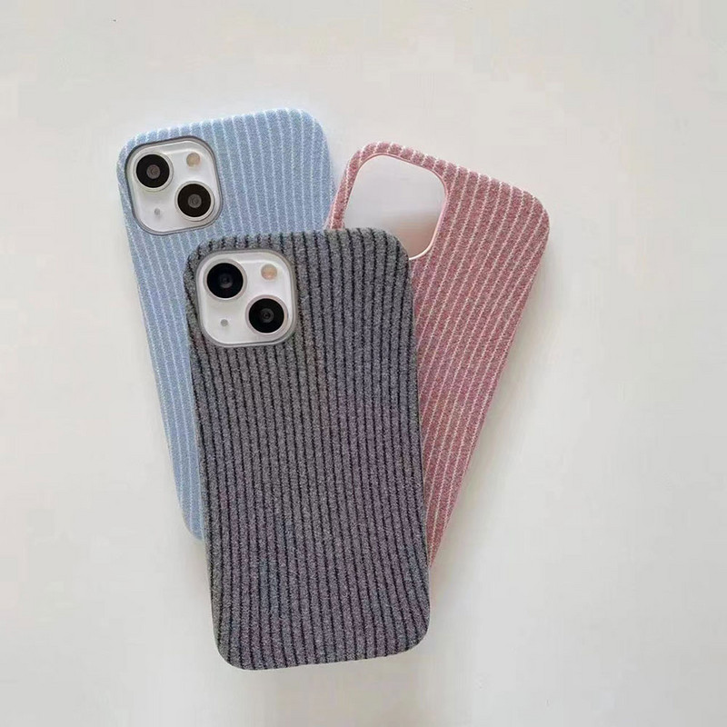 Za iPhone 13 Pro Max 11 12 Pro Max XS Max XR X 12 mini modne prugaste telefonske maske za iPhone 8 7 plus SE plišane mekane korice