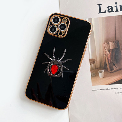 Husă de telefon de lux galvanizată Spider Ring pentru iphone 13 12 Pro MAX 11 Pro Max XS XR X SE 7 8 plus Suport pentru telefon Husă cu prindere inel