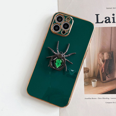 Husă de telefon de lux galvanizată Spider Ring pentru iphone 13 12 Pro MAX 11 Pro Max XS XR X SE 7 8 plus Suport pentru telefon Husă cu prindere inel