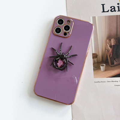 Husă de telefon de lux galvanizată Spider Ring pentru iphone 13 12 Pro MAX 11 Pro Max XS XR X SE 7 8 plus Suport pentru telefon Husă cu prindere inel