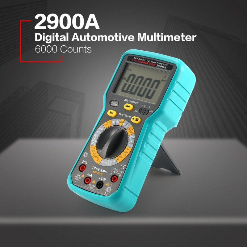 Automobilski multimetar 6000 brojača True RMS AC/DC Volt Amp Ohm Kut zadržavanja Tester brzine rotacije