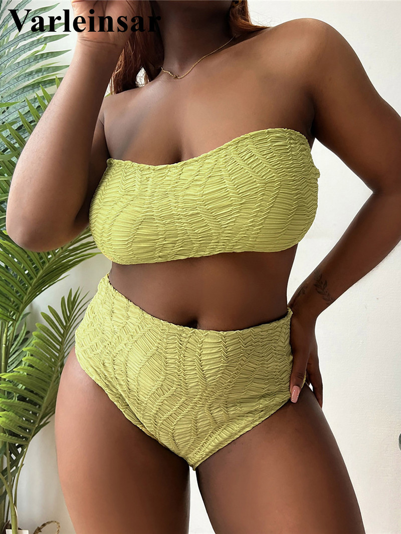 0XL - 4XL Bikini bez naramenica Veliki kupaći kostim Plus Veličina Ženski kupaći kostim Ženski dvodijelni komplet bikinija Kupaći kostim V3910Y