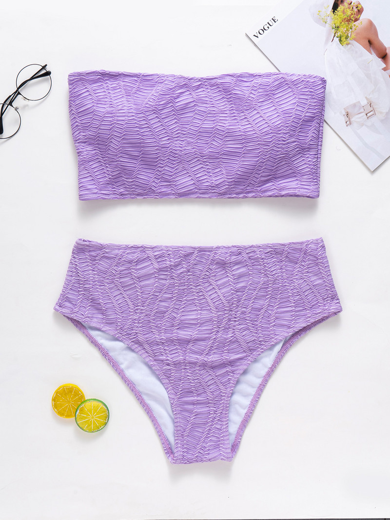 0XL - 4XL Bikini bez naramenica Veliki kupaći kostim Plus Veličina Ženski kupaći kostim Ženski dvodijelni komplet bikinija Kupaći kostim V3910Y