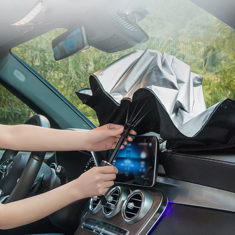 Automobilinis skėtis nuo saulės skėtis Automobilinis skėtis nuo saulės Skėtis nuo saulės Vasaros saulės salono priekinio stiklo apsaugos priedai, skirti automatiniam šešėliavimui