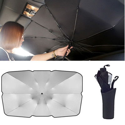 Сенник за предно стъкло на автомобил Тип чадър Сенник за прозорец на кола Лятна защита от слънце Топлоизолационен плат за преден сенник на автомобил
