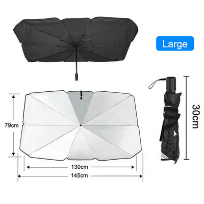 Umbrelă de soare pentru mașină Umbrelă de soare din sticlă din față Protecție solară Izolație termică Pânză Parbriz de mașină Umbrelă de soare Umbrelă de mașină