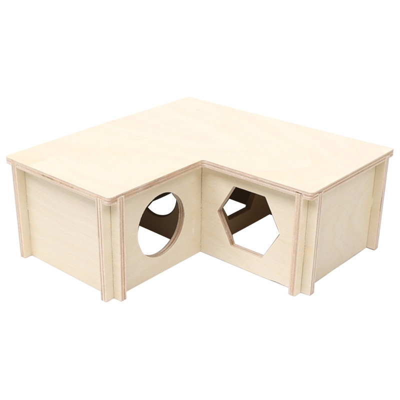 Kućica za hrčke, drvena skrovišta, prirodno drveno gnijezdo, stanište za male gerbile, sirijske hrčke, mlade zamorce