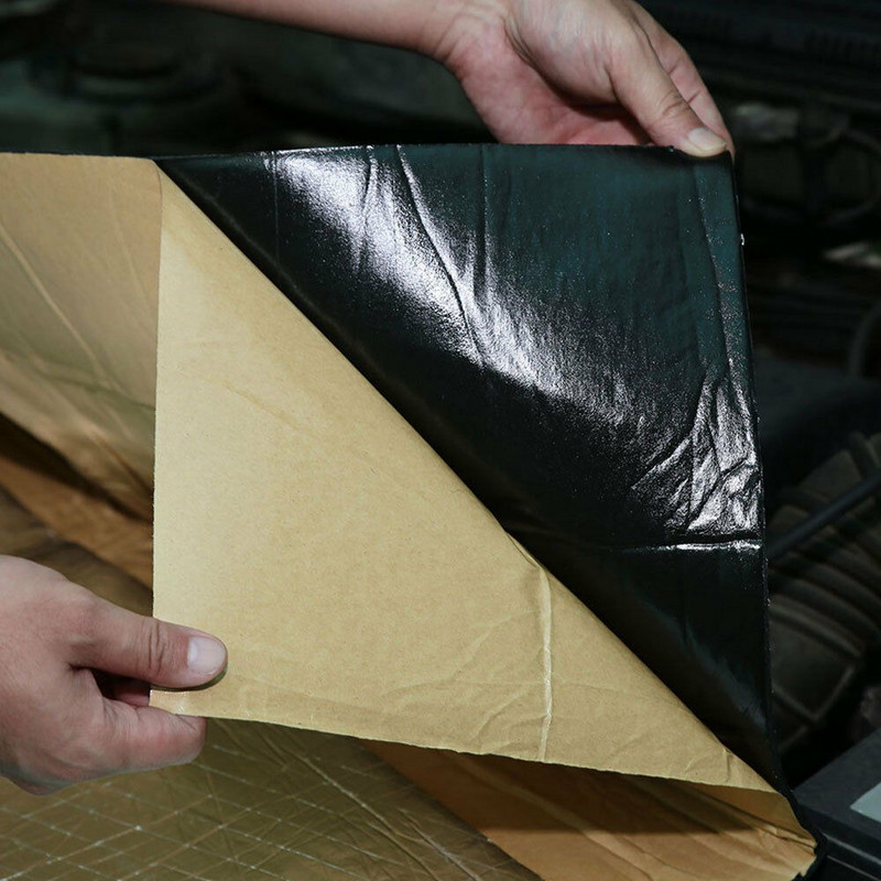 200x50cm automobilio garsą slopinantis kilimėlis 5/10 mm storio triukšmo šilumą slopinantis garsui nepralaidus slopinantis putų kilimėlis, skirtas automobilio gaubto variklio durims