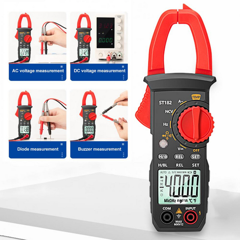 Clamp Multimeter Biztonságos védelem Digitális multiméter Hosszú élettartamú Professzionális 1999-es szám, nagy pontosságú bilincs multiméter