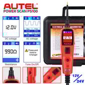 Autel PowerScan PS100 Komplet sondi strujnog kruga, automobilski ispitivač strujnog kruga s funkcijama automatskog testiranja električnog sustava