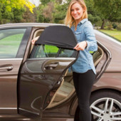 Universālie automobiļu stila aksesuāri Saules sānu loga abažūrs Aizkars Aizmugurējais logs Pārsegs UV aizsardzība Saulessargs Visor Shield