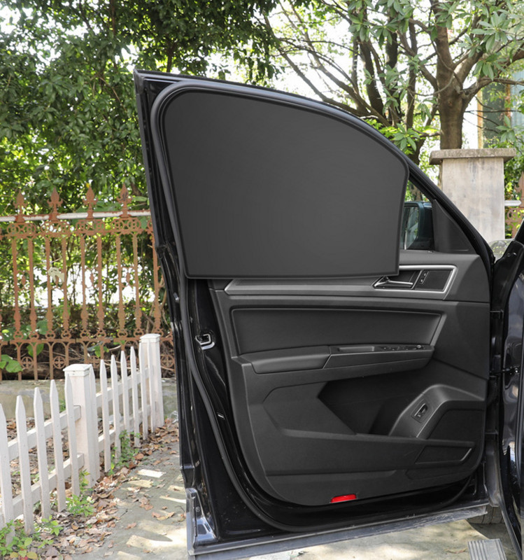 Magnetska navlaka za suncobran na bočnom prozoru automobila Vizir za sunce Ljetna zaštitna navlaka za zavjesu za prozore za prednje i stražnje crne automobilske dodatke