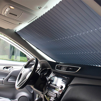 Σετ κουρτίνας αναδιπλούμενης κουρτίνας παρμπρίζ αυτοκινήτου Μπροστινό πίσω παράθυρο Προστατευτικό αντηλιακής σκιάς αντανακλαστική μεμβράνη Auto Sun Visor