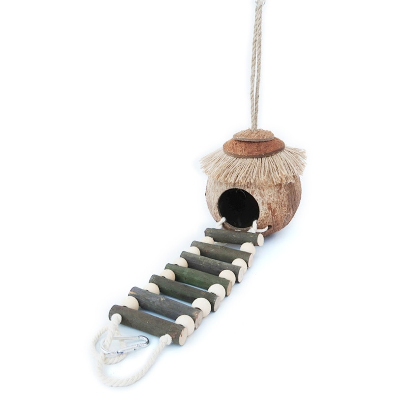 Ptice Papige Gnijezdo Viseća kućica na drvetu za male ptice hrčke Prijenosna igračka za žvakanje ptica Gnijezdo Krevet Igračka za kavez za ptice