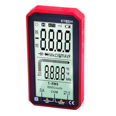 1 set višenamjenskog dizajna pozadinskog osvjetljenja True RMS multimetar, ispitivač napona, mjerač otpora kapaciteta za kućanstvo