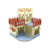 Drveno skrovište za hrčke Male životinje 2-katna vila Soba Kuća Habitat Dekor 2 stila Ulazni promjer 1,57"