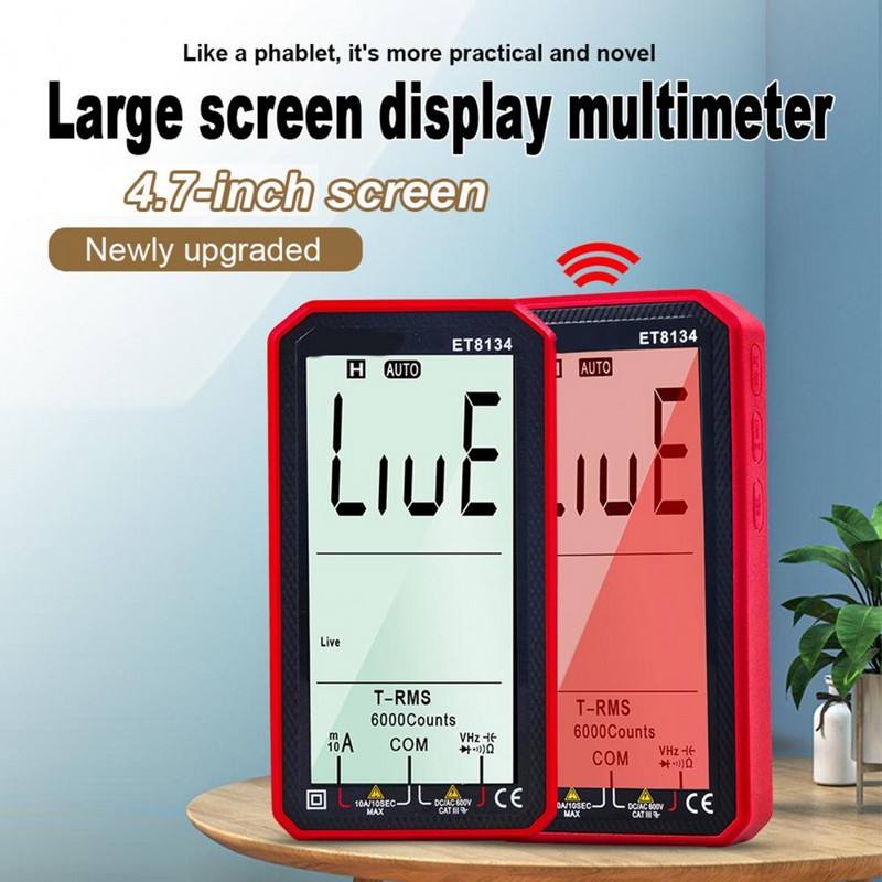 1 Set Smart Multimeter Veliki zaslon ABS Mjerenje strujnog otpora Tester Održavanje kruga