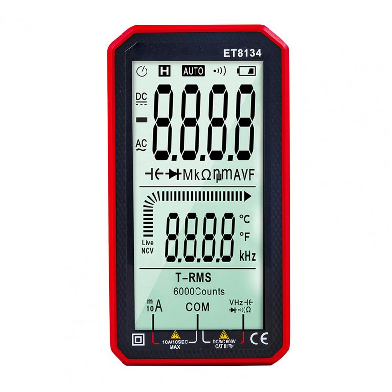 1 Set Smart Multimeter Veliki zaslon ABS Mjerenje strujnog otpora Tester Održavanje kruga