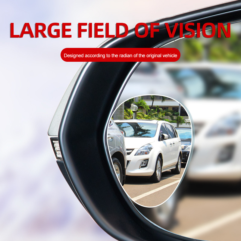 1 poros aklosios zonos veidrodėlis, skirtas automobilio HD stiklo be rėmelio reguliuojamas 360 laipsnių plataus kampo išgaubtas galinio vaizdo veidrodėlis statymo pagalbinis veidrodis