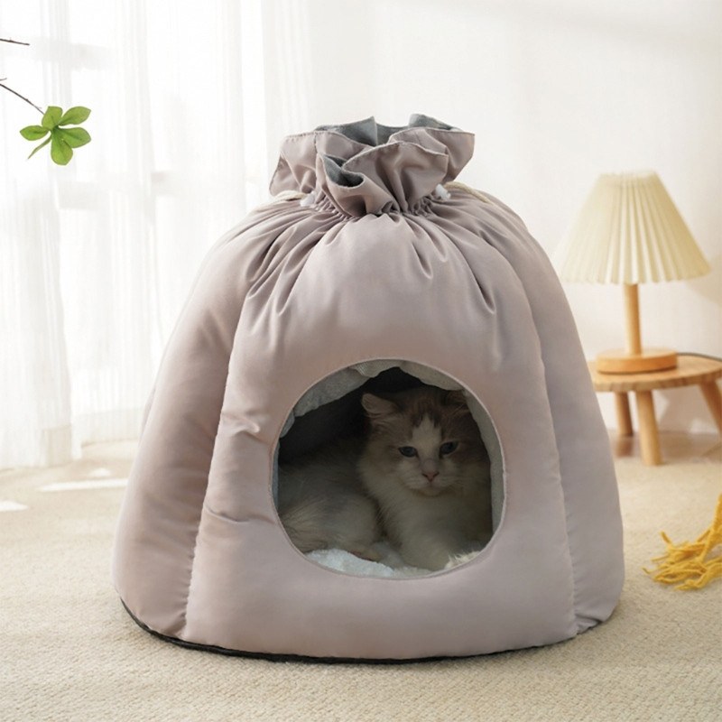 CatNest Tunnel Bed Kisállat Sátor Téli Macskaágy Barlang cica CatHouse Macskabarlang