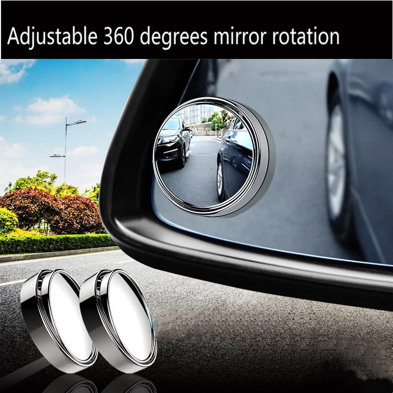 2vnt automobilio galinio vaizdo veidrodis mažas apvalus veidrodis aklosios zonos pagalbinis veidrodis automobilio veidrodis 360 laipsnių reguliuojamo stiklo galinio vaizdo veidrodis