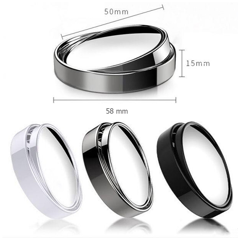 2vnt automobilio galinio vaizdo veidrodis mažas apvalus veidrodis aklosios zonos pagalbinis veidrodis automobilio veidrodis 360 laipsnių reguliuojamo stiklo galinio vaizdo veidrodis