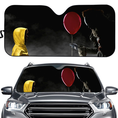 Cadou de Halloween 3D Cool Horror Movies Design Imprimare Protejați interiorul mașinii Parbriz față Umbrie de soare pliabilă pentru mașini SUV