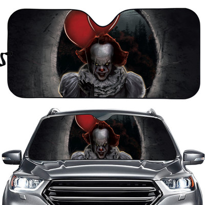 Cadou de Halloween 3D Cool Horror Movies Design Imprimare Protejați interiorul mașinii Parbriz față Umbrie de soare pliabilă pentru mașini SUV