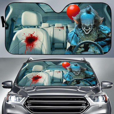 Cadou de Halloween 3D Cool Horror Movies Design Imprimare Protejați interiorul mașinii Parbriz față Umbrie de soare pliabilă pentru mașini SUV