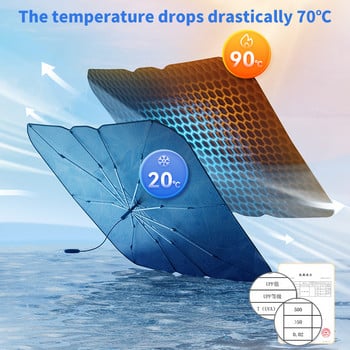 Karcle Сенник за кола Чадър за предно стъкло Автомобилен преден прозорец Сгъваеми капаци за сенници Автомобилен чадър Протектор Автомобилни аксесоари