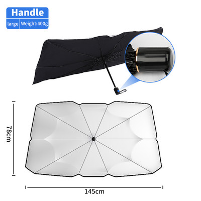 Umbrelă de soare pentru mașină Karcle Umbrelă de parbriz pentru mașină Geam din față automat Huse de soare pliabile Protector de umbrelă de soare pentru mașină Accesorii pentru mașină