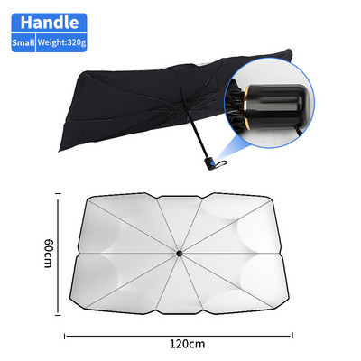 Umbrelă de soare pentru mașină Karcle Umbrelă de parbriz pentru mașină Geam din față automat Huse de soare pliabile Protector de umbrelă de soare pentru mașină Accesorii pentru mașină
