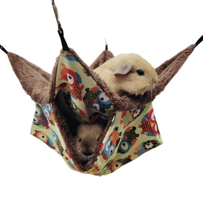 Viseća mreža za hrčka, dvoslojna, topla, topla vreća za spavanje, viseći kavez