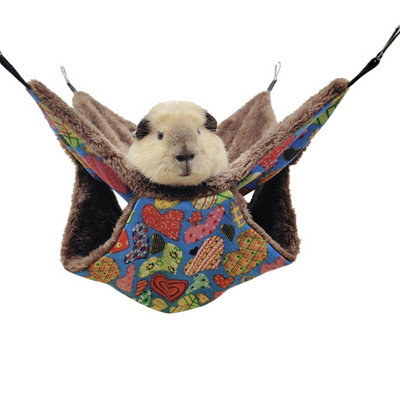 Viseća mreža za hrčka, dvoslojna, topla, topla vreća za spavanje, viseći kavez