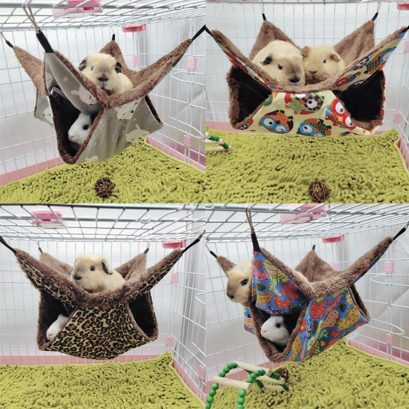 Viseća mreža za hrčka, dvoslojna, topla, topla vreća za spavanje, viseći kavez