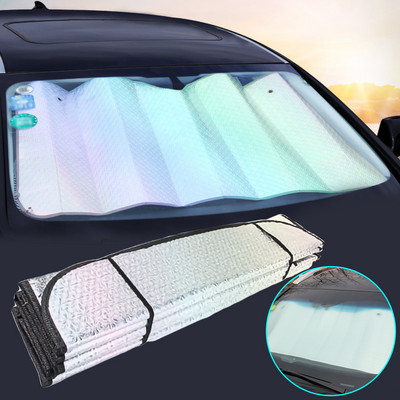 130*60CM Umbrire de soare auto UV Visiere Protectie Cortina Parasolar Film Parbriz Vizor Parbriz fata Parasolar Capac Covoraș de picnic