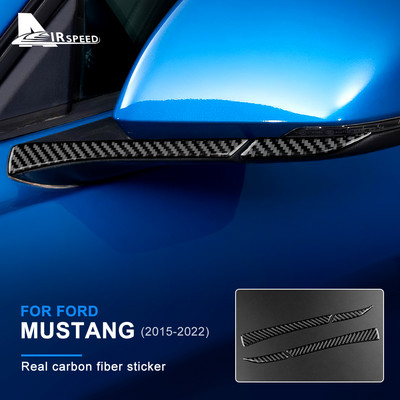 Αυτοκόλλητο AIRSPEED για Ford Mustang 2015-2022 Carbon Fiber Βάση καθρέπτη οπισθοπορείας Διακοσμητικές λωρίδες αξεσουάρ