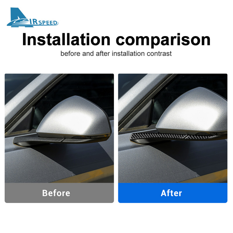 ZRAČNA BRZINA Naljepnica za Ford Mustang 2015-2022 Automobil od karbonskih vlakana Retrovizor Postolje Ukrasne ukrasne trake Dodaci