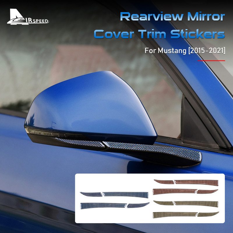 ZRAČNA BRZINA Naljepnica za Ford Mustang 2015-2022 Automobil od karbonskih vlakana Retrovizor Postolje Ukrasne ukrasne trake Dodaci